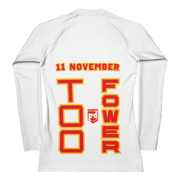 SPOUSE IS A VETERAN TOO FOWER Women's Rash Guard