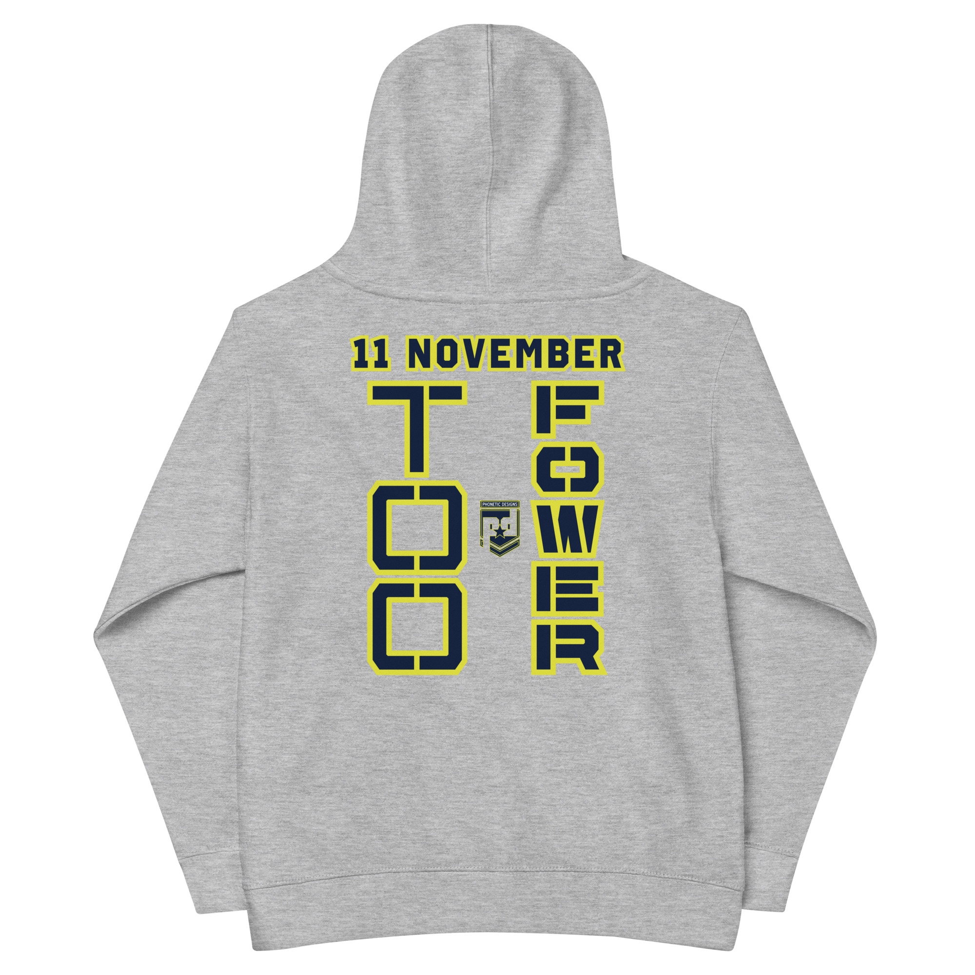 MOM IS A VETERAN TOO FOWER Kids Fleece Hoodie - Image 4