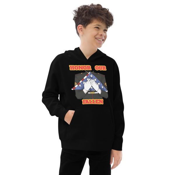 HONOR OUR FALLEN TOO FIFE Kids Fleece Hoodie