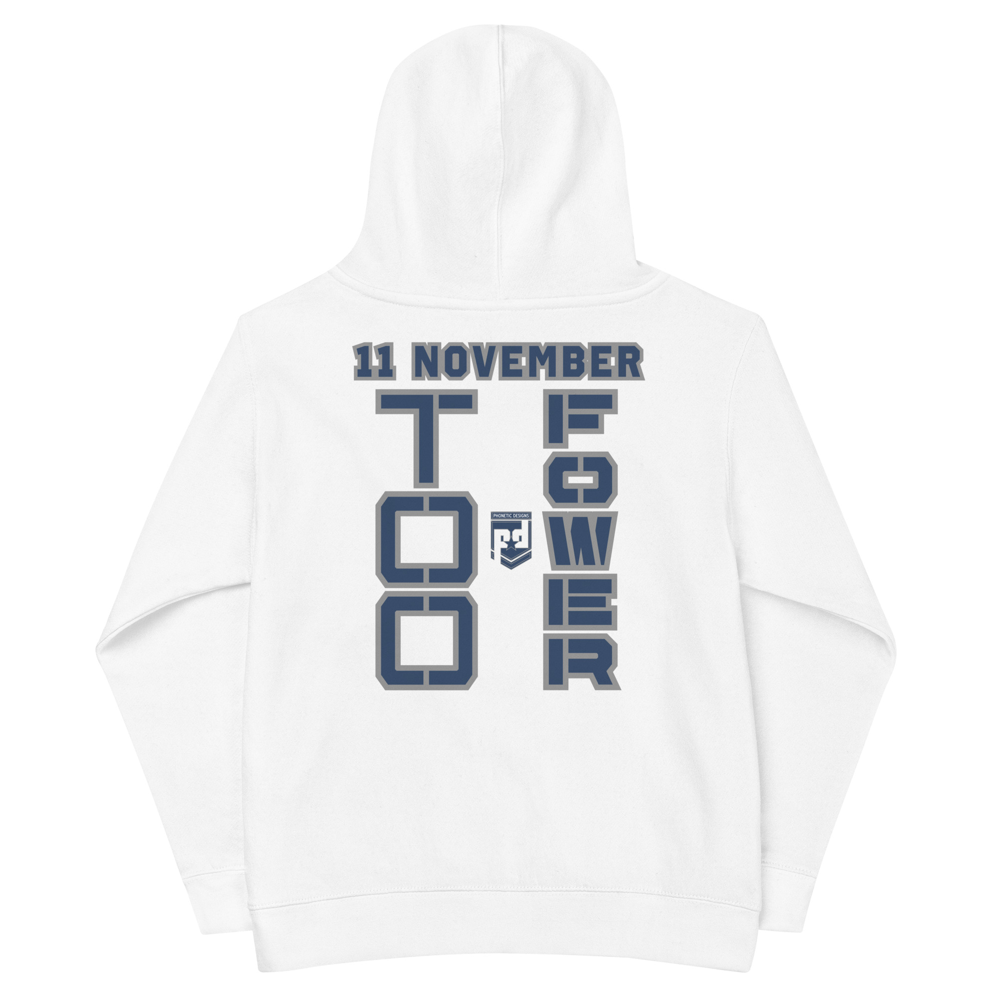 DAD IS A VETERAN TOO FOWER Kids Fleece Hoodie - Image 6