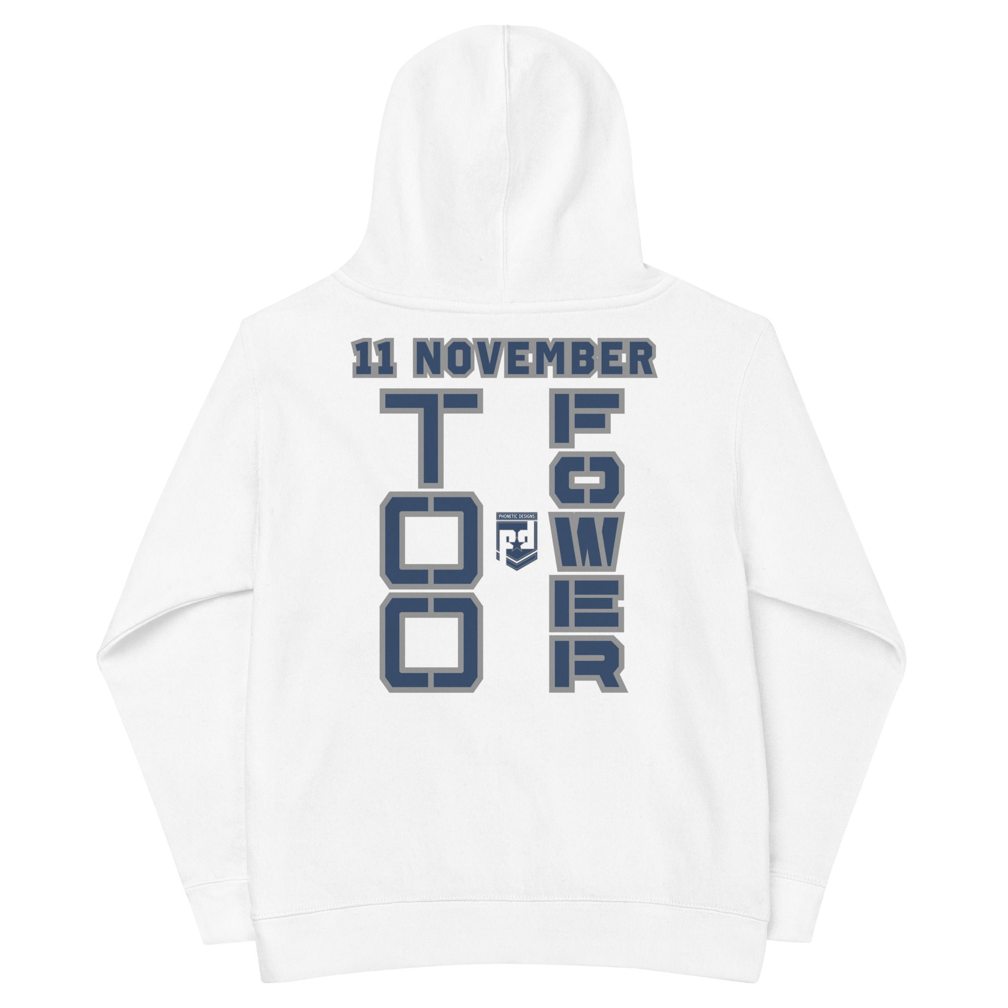 DAD IS A VETERAN TOO FOWER Kids Fleece Hoodie - Image 6