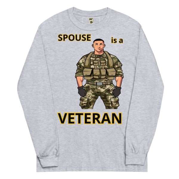 SPOUSE IS A VETERAN TOO FOWER Long Sleeve Shirt - Image 3