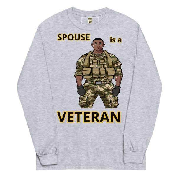 SPOUSE IS A VETERAN TOO FOWER Long Sleeve Shirt - Image 3