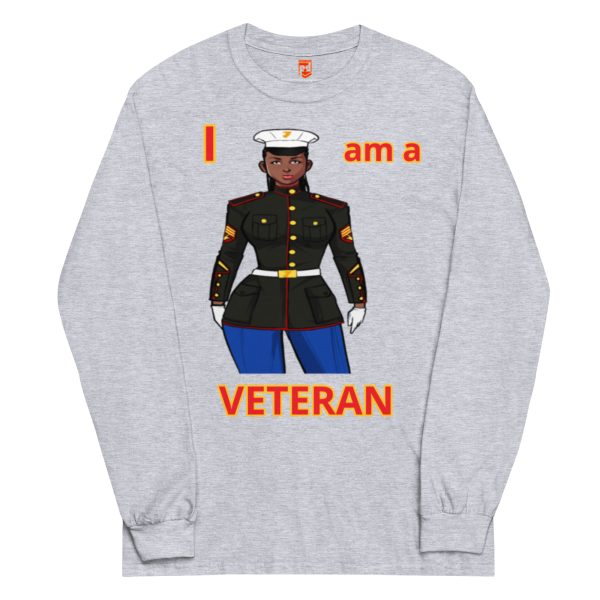 I AM A VETERAN TOO FOWER Long Sleeve Shirt - Image 3