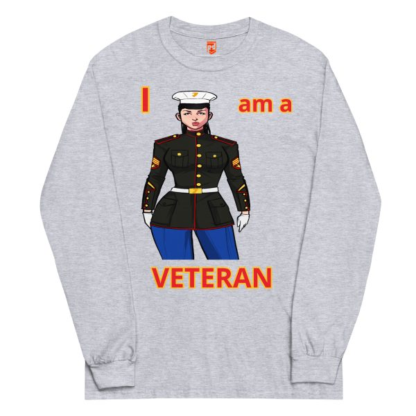 I AM A VETERAN TOO FOWER Long Sleeve Shirt - Image 3