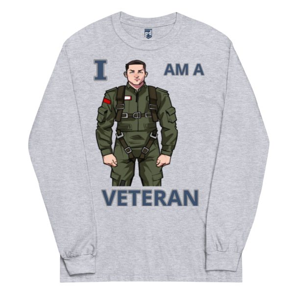 I AM A VETERAN TOO FOWER Long Sleeve Shirt - Image 3