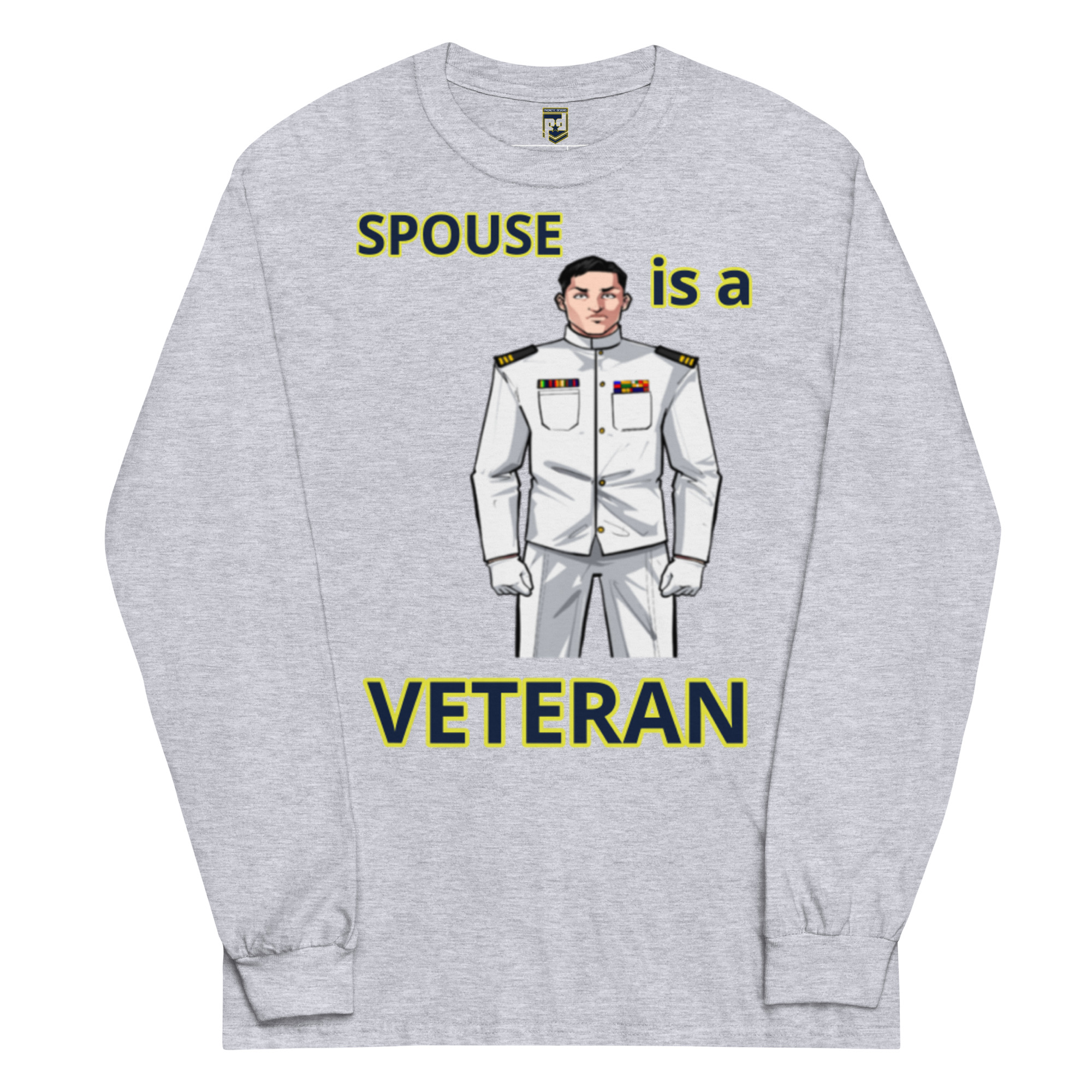 SPOUSE IS A VETERAN TOO FOWER Long Sleeve Shirt - Image 3