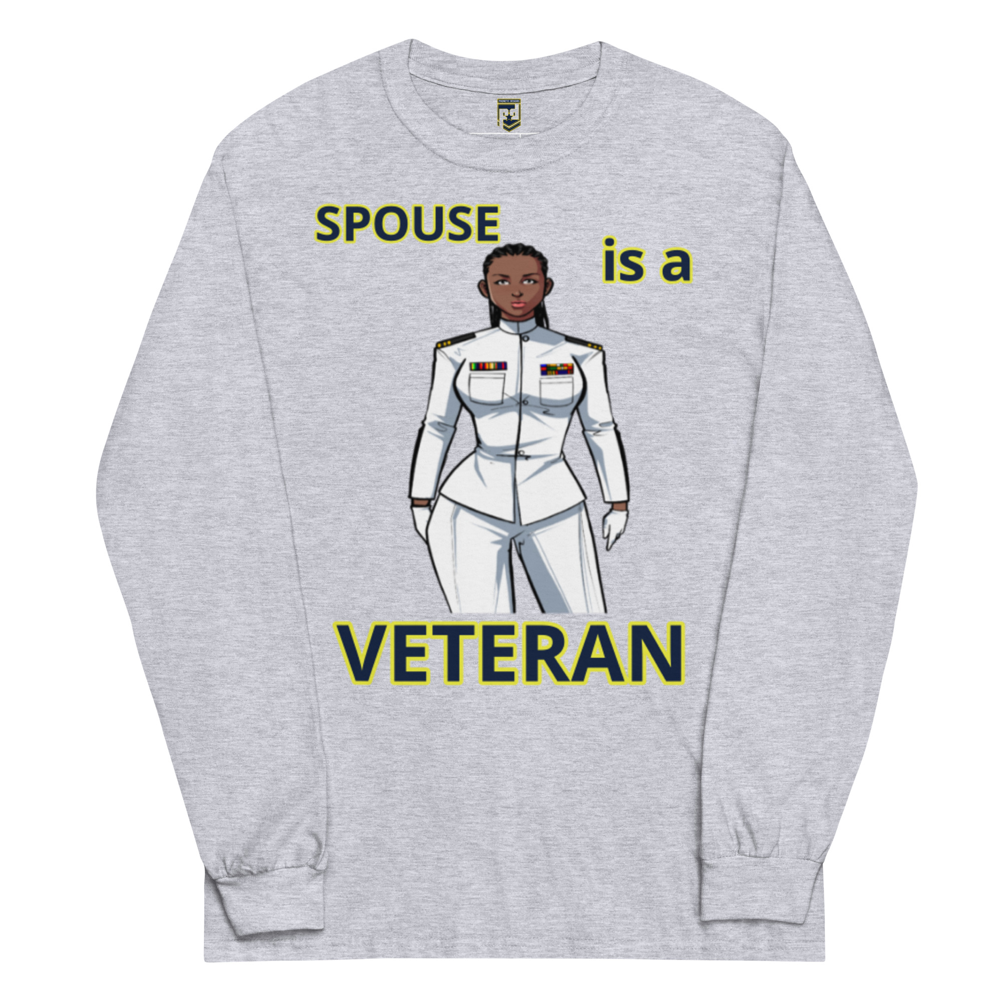 SPOUSE IS A VETERAN TOO FOWER Long Sleeve Shirt - Image 3