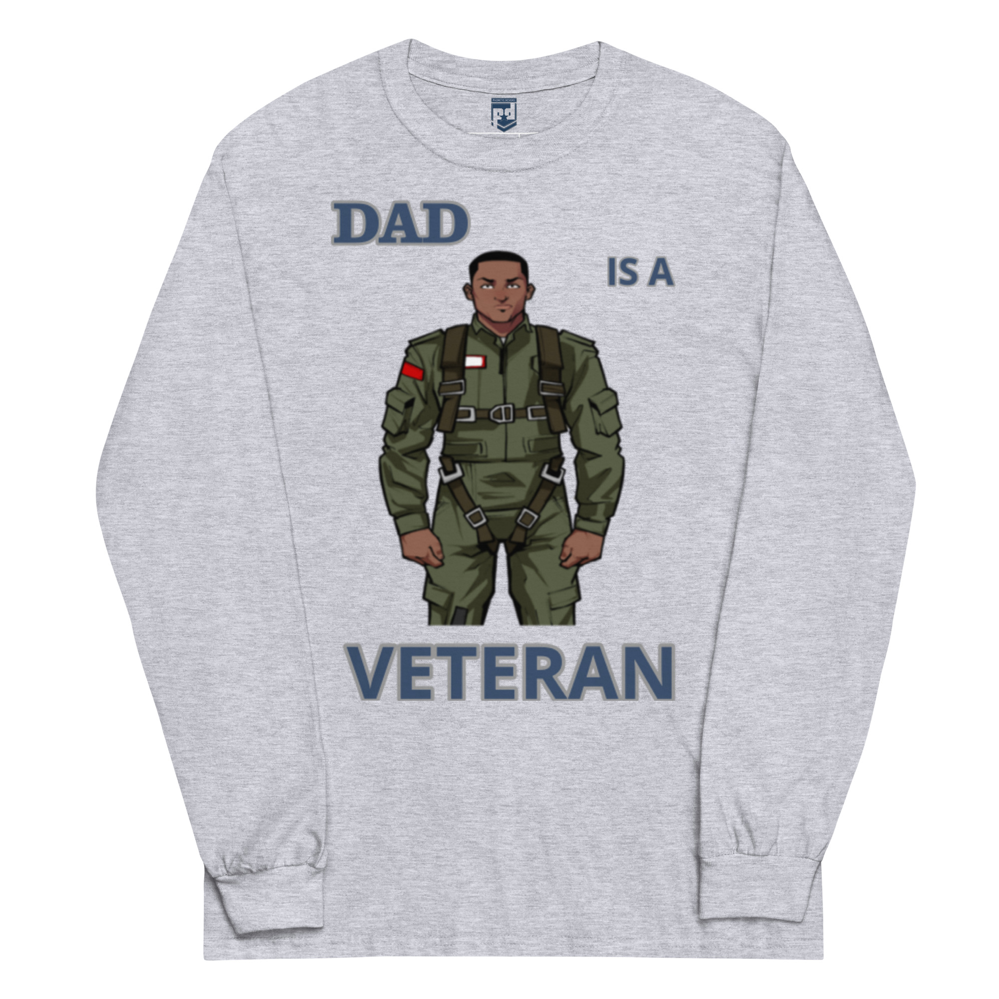 DAD IS A VETERAN TOO FOWER Long Sleeve Shirt - Image 3