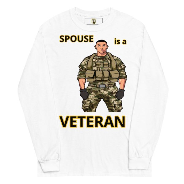 SPOUSE IS A VETERAN TOO FOWER Long Sleeve Shirt - Image 5