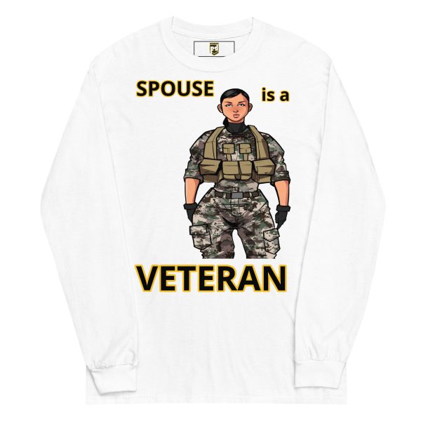 SPOUSE IS A VETERAN TOO FOWER Long Sleeve Shirt - Image 5