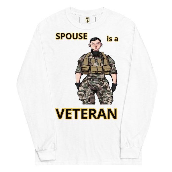 SPOUSE IS A VETERAN TOO FOWER Long Sleeve Shirt - Image 5