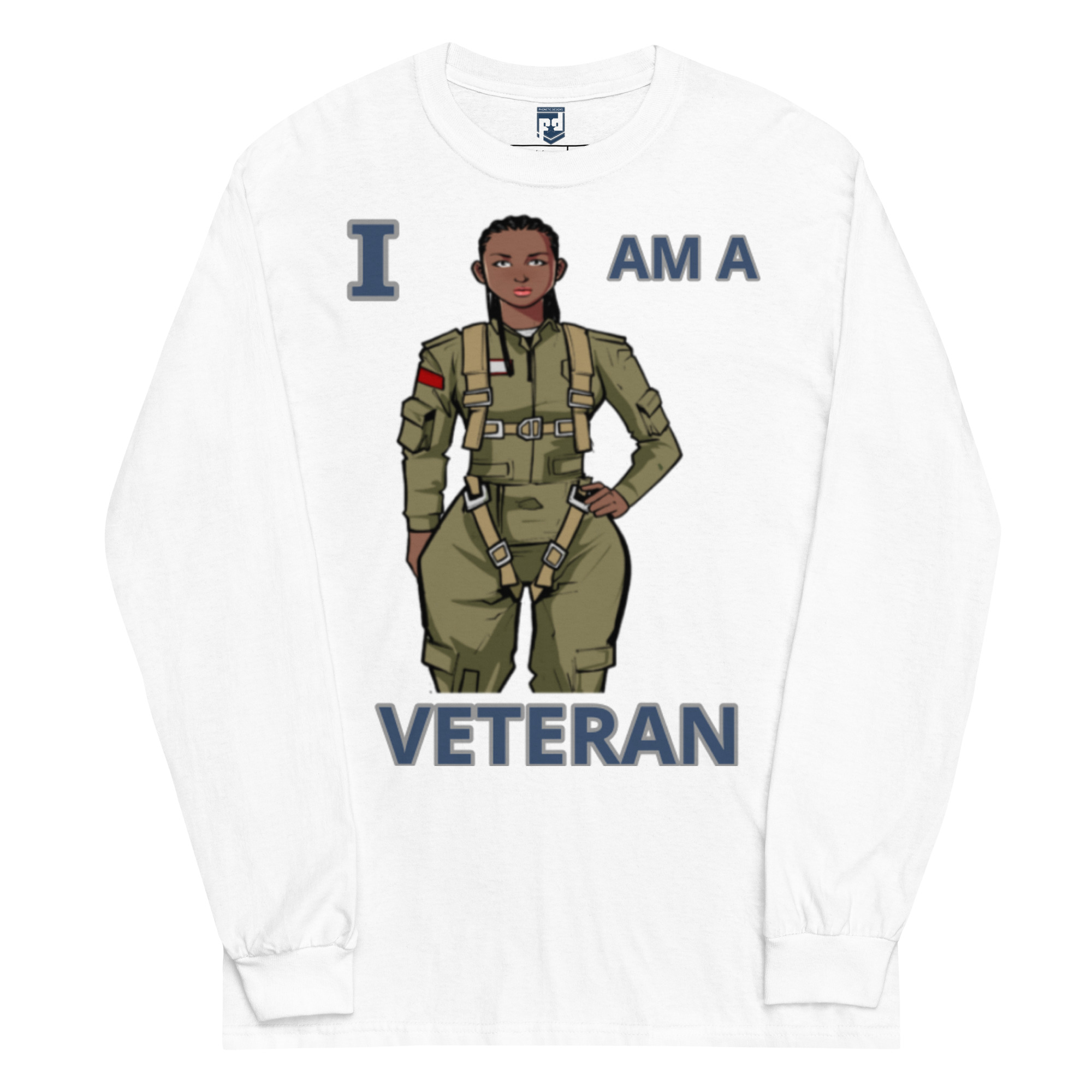 I AM A VETERAN TOO FOWER Long Sleeve Shirt - Image 5