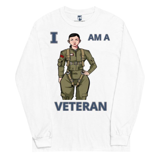 I AM A VETERAN TOO FOWER Long Sleeve Shirt - Image 5