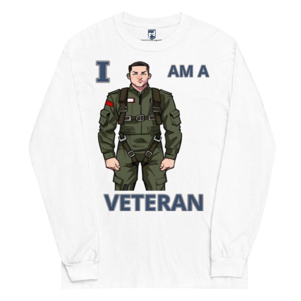 I AM A VETERAN TOO FOWER Long Sleeve Shirt - Image 5
