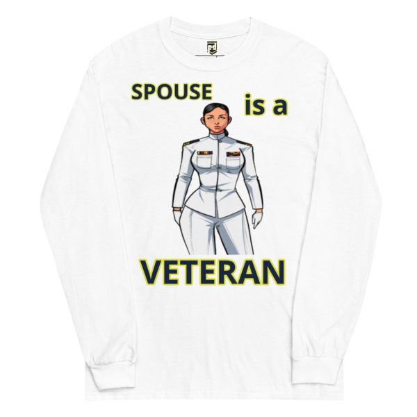 SPOUSE IS A VETERAN TOO FOWER Long Sleeve Shirt - Image 5