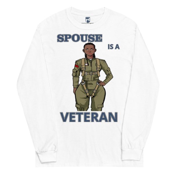 SPOUSE IS A VETERAN TOO FOWER Long Sleeve Shirt - Image 5