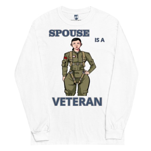 SPOUSE IS A VETERAN TOO FOWER Long Sleeve Shirt - Image 5