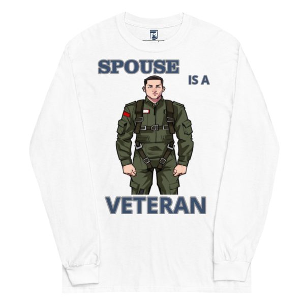 SPOUSE IS A VETERAN TOO FOWER Long Sleeve Shirt - Image 5