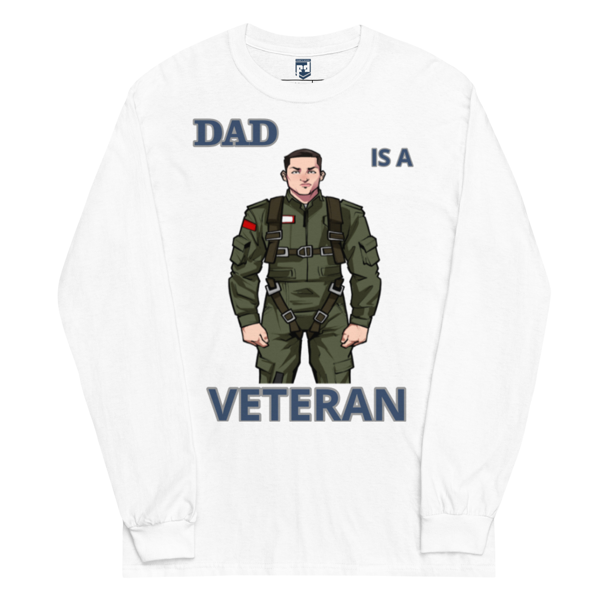 DAD IS A VETERAN TOO FOWER Long Sleeve Shirt - Image 5