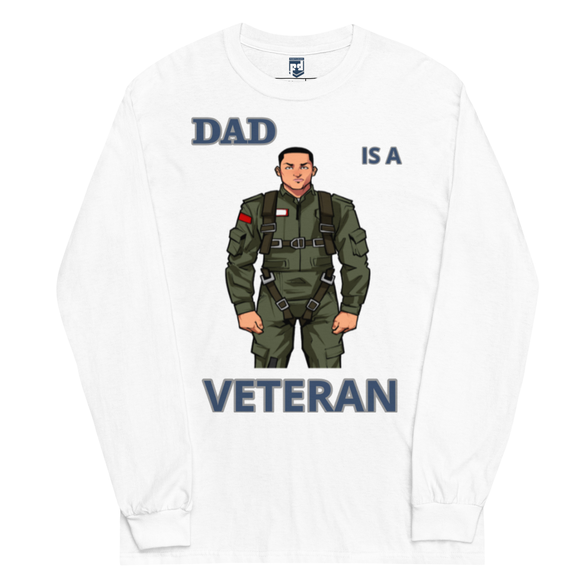 DAD IS A VETERAN TOO FOWER Long Sleeve Shirt - Image 5