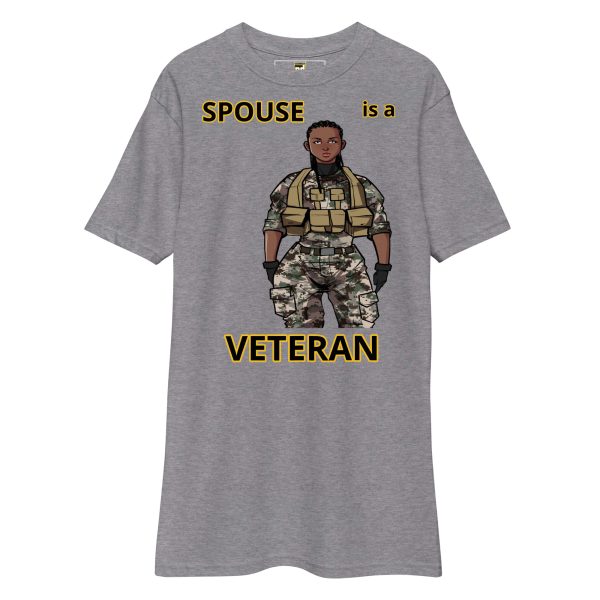 SPOUSE IS A VETERAN TOO FOWER Tee - Image 3