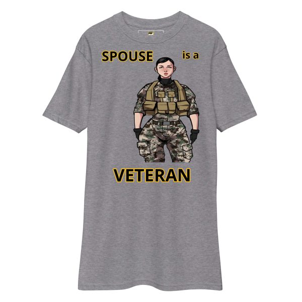 SPOUSE IS A VETERAN TOO FOWER Tee - Image 3