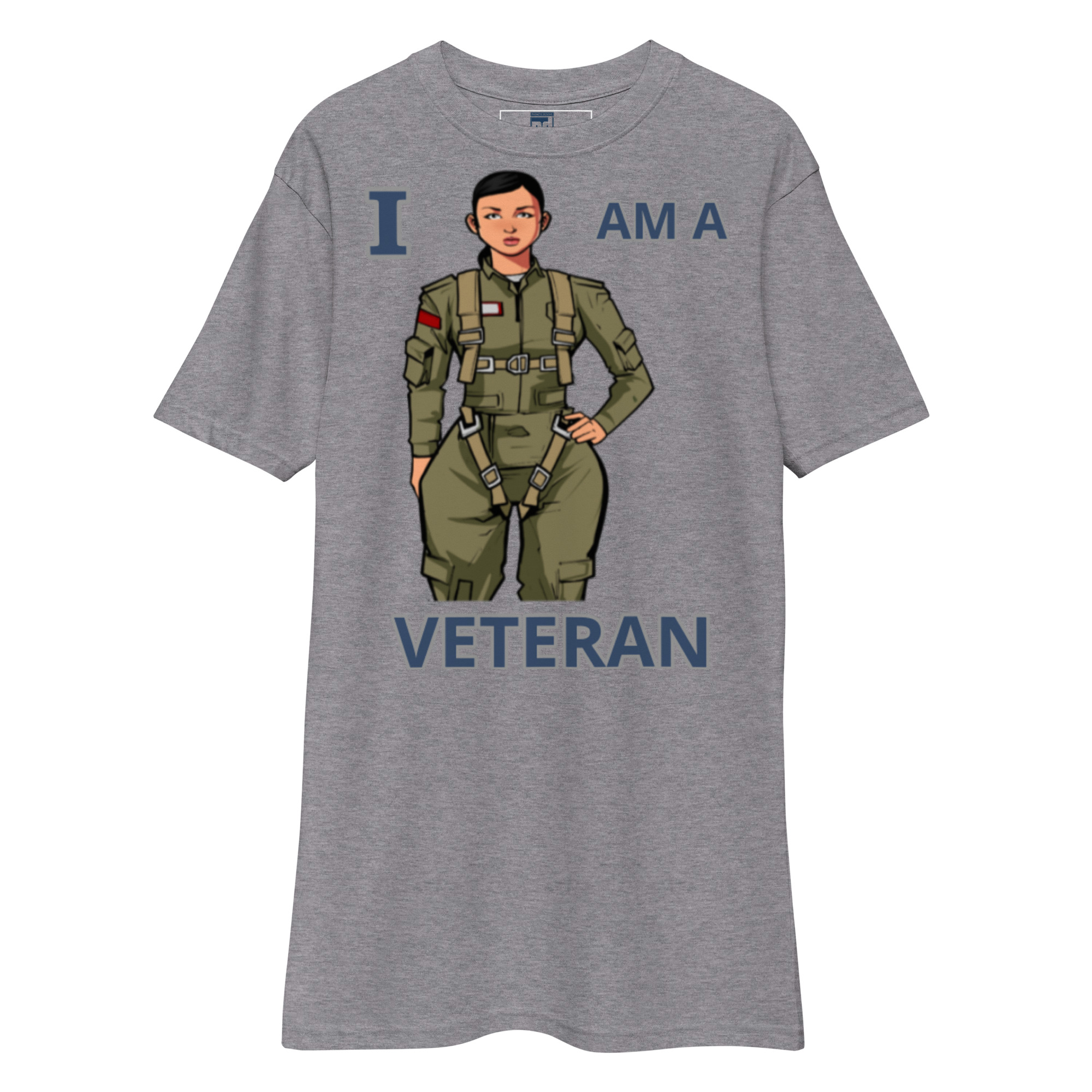 I AM A VETERAN TOO FOWER Tee - Image 3
