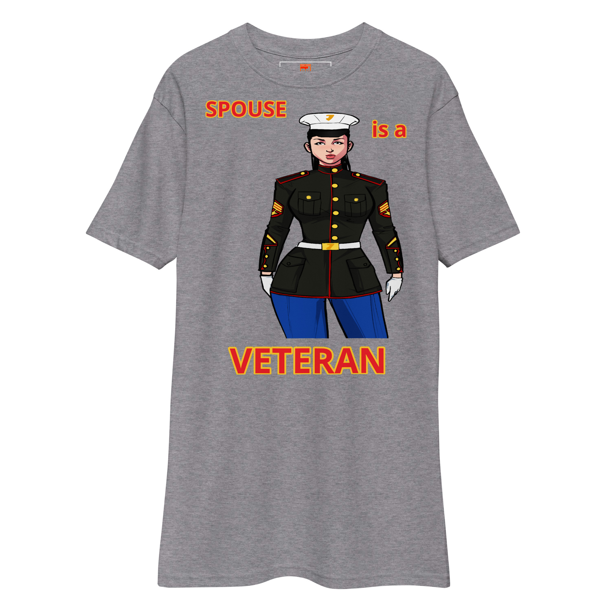 SPOUSE IS A VETERAN TOO FOWER Tee - Image 3