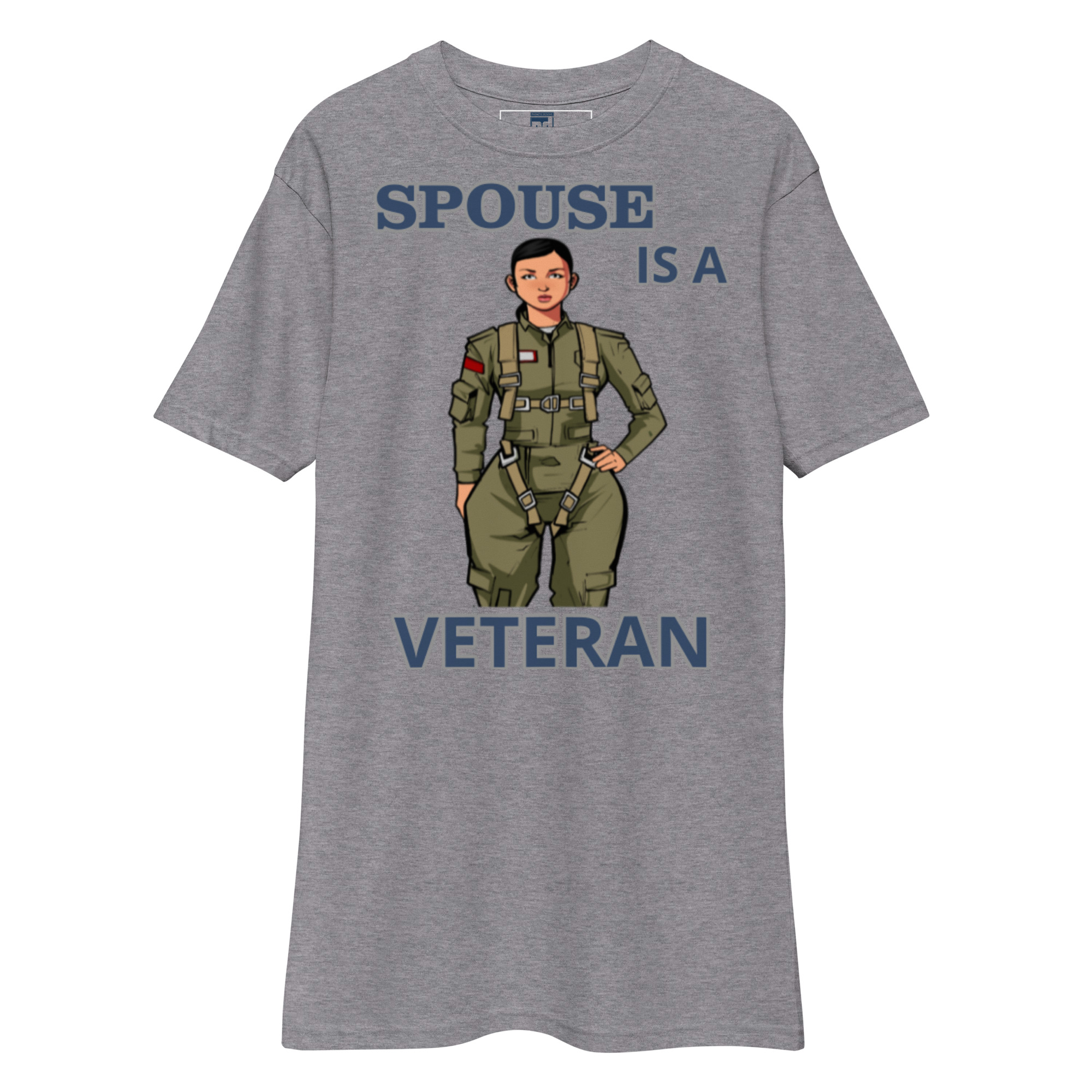 SPOUSE IS A VETERAN TOO FOWER Tee - Image 3