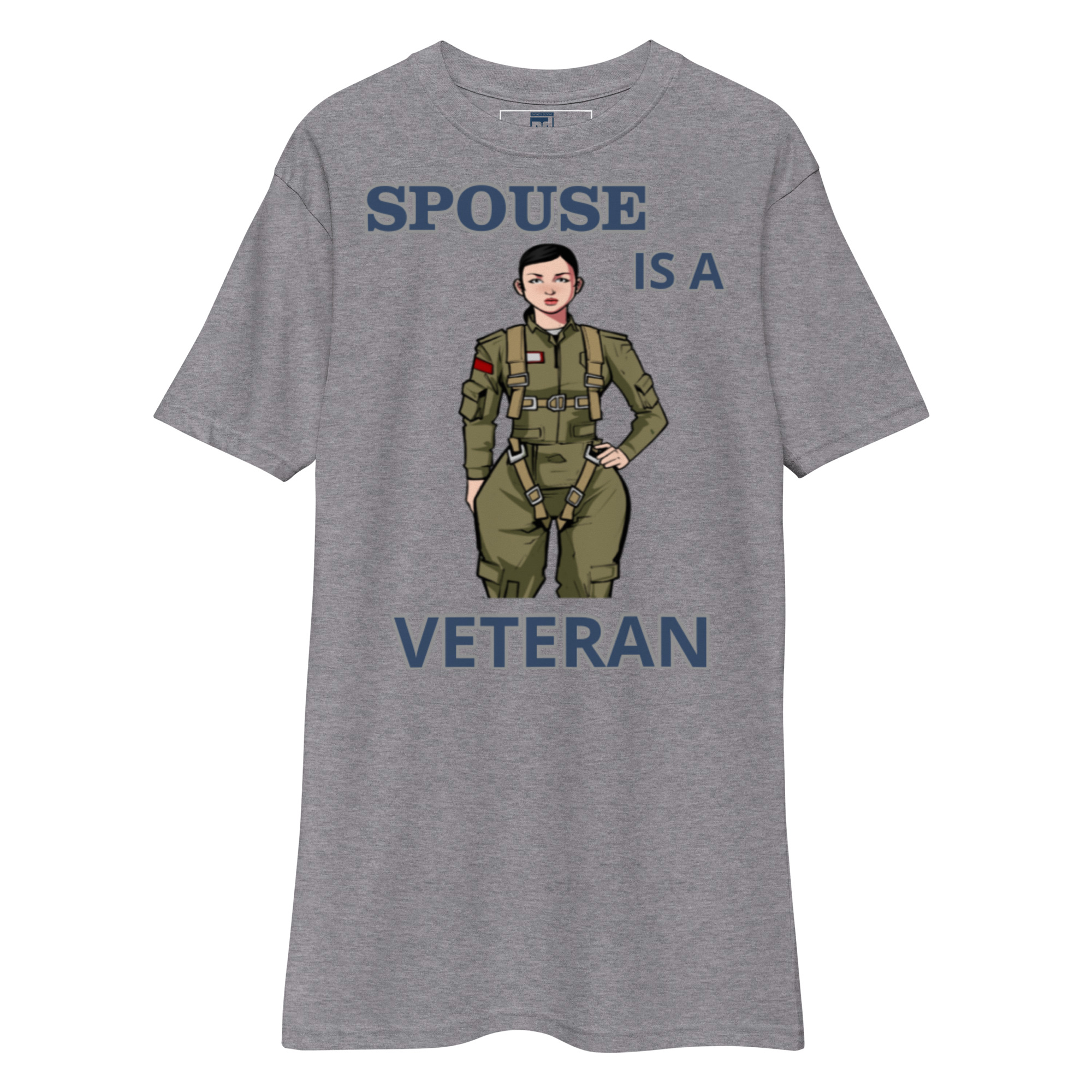 SPOUSE IS A VETERAN TOO FOWER Tee - Image 3