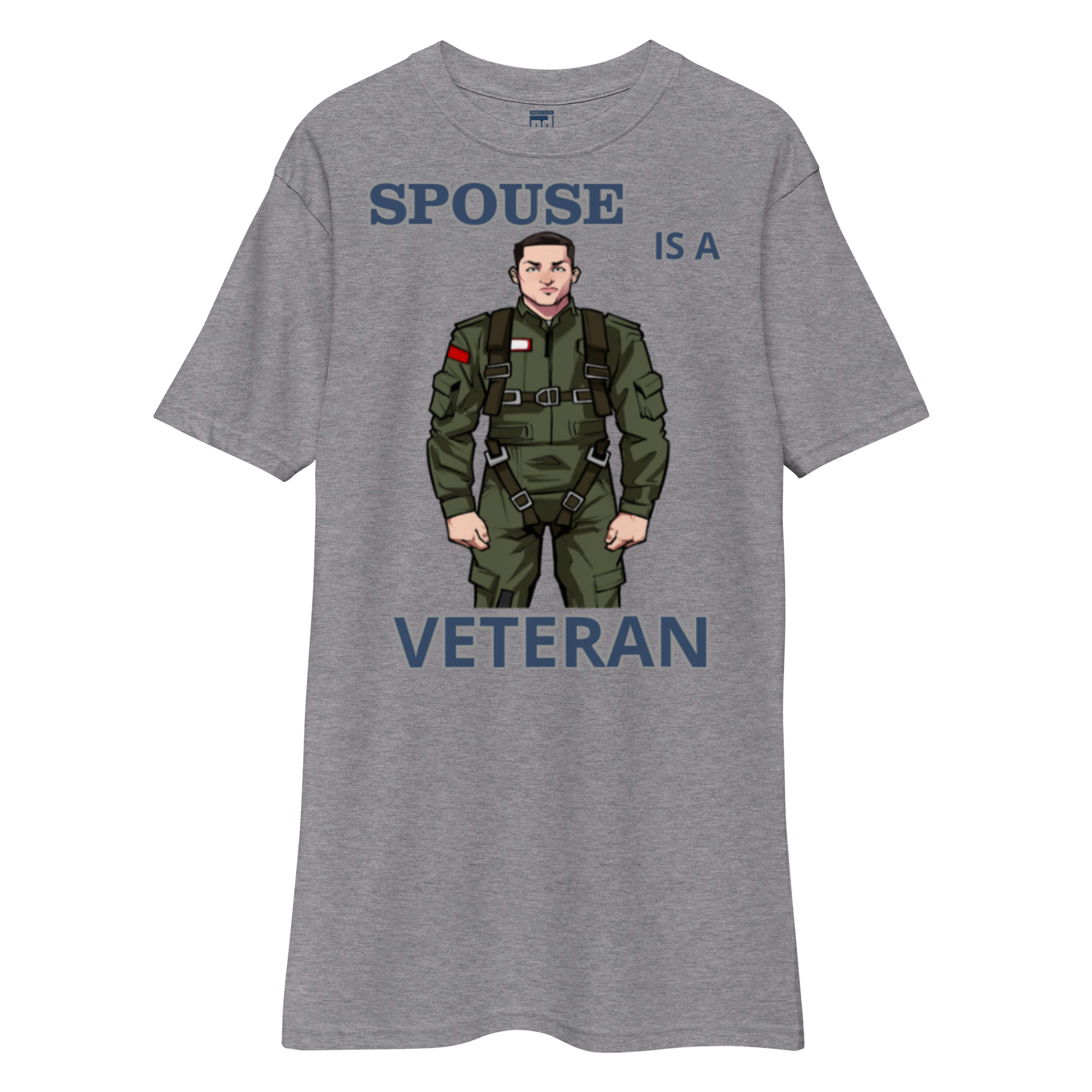 SPOUSE IS A VETERAN TOO FOWER Tee - Image 3