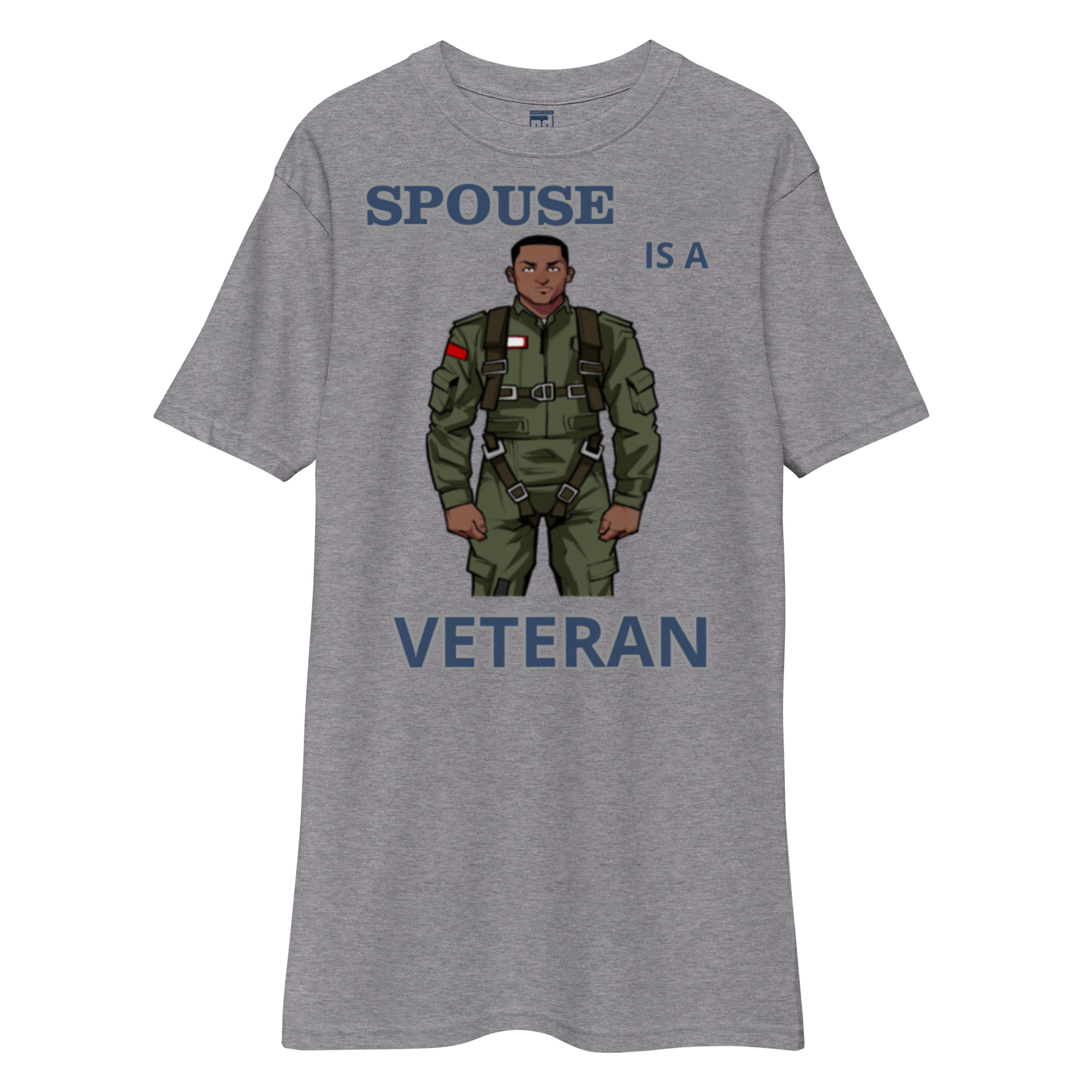 SPOUSE IS A VETERAN TOO FOWER Tee - Image 3