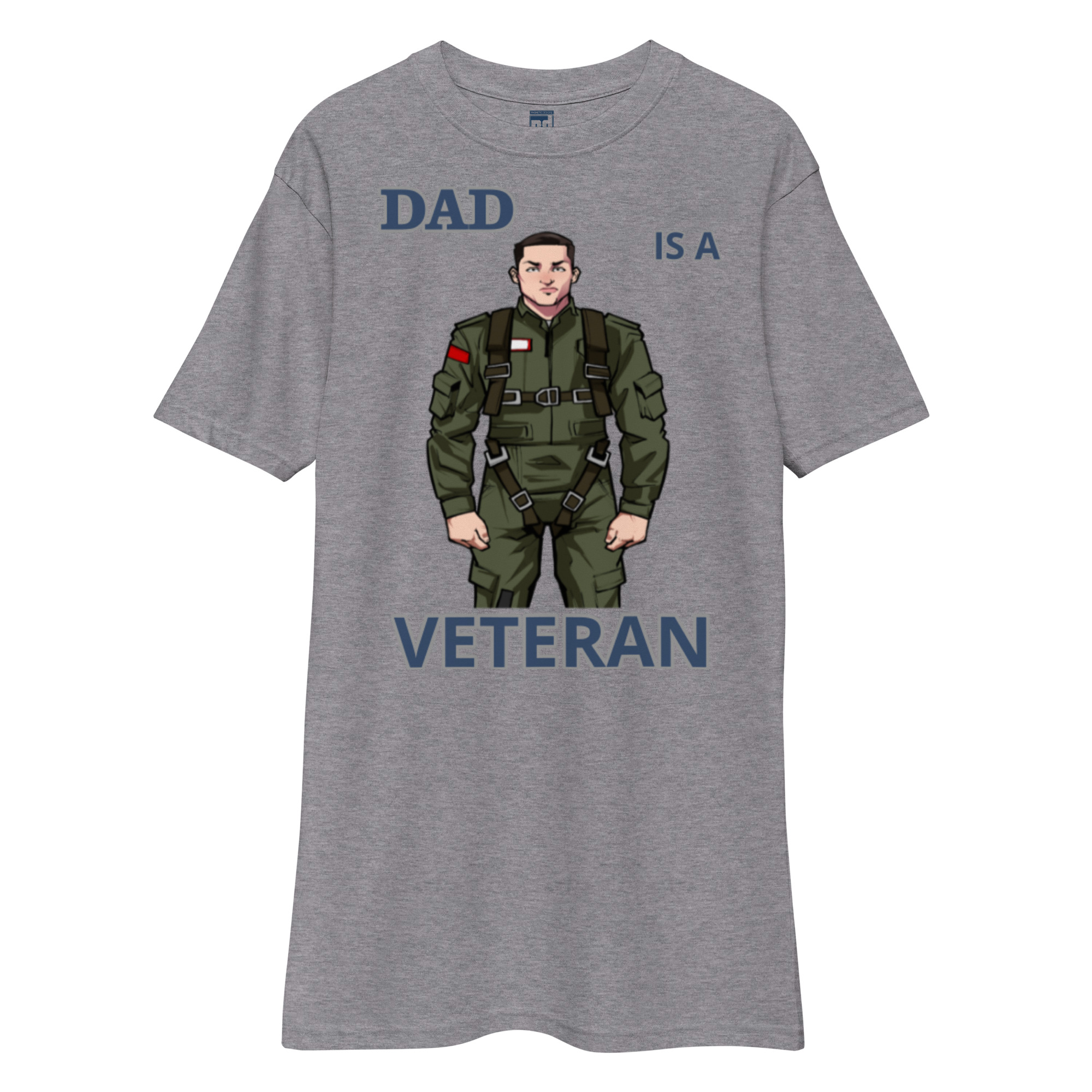 DAD IS A VETERAN TOO FOWER Tee - Image 3