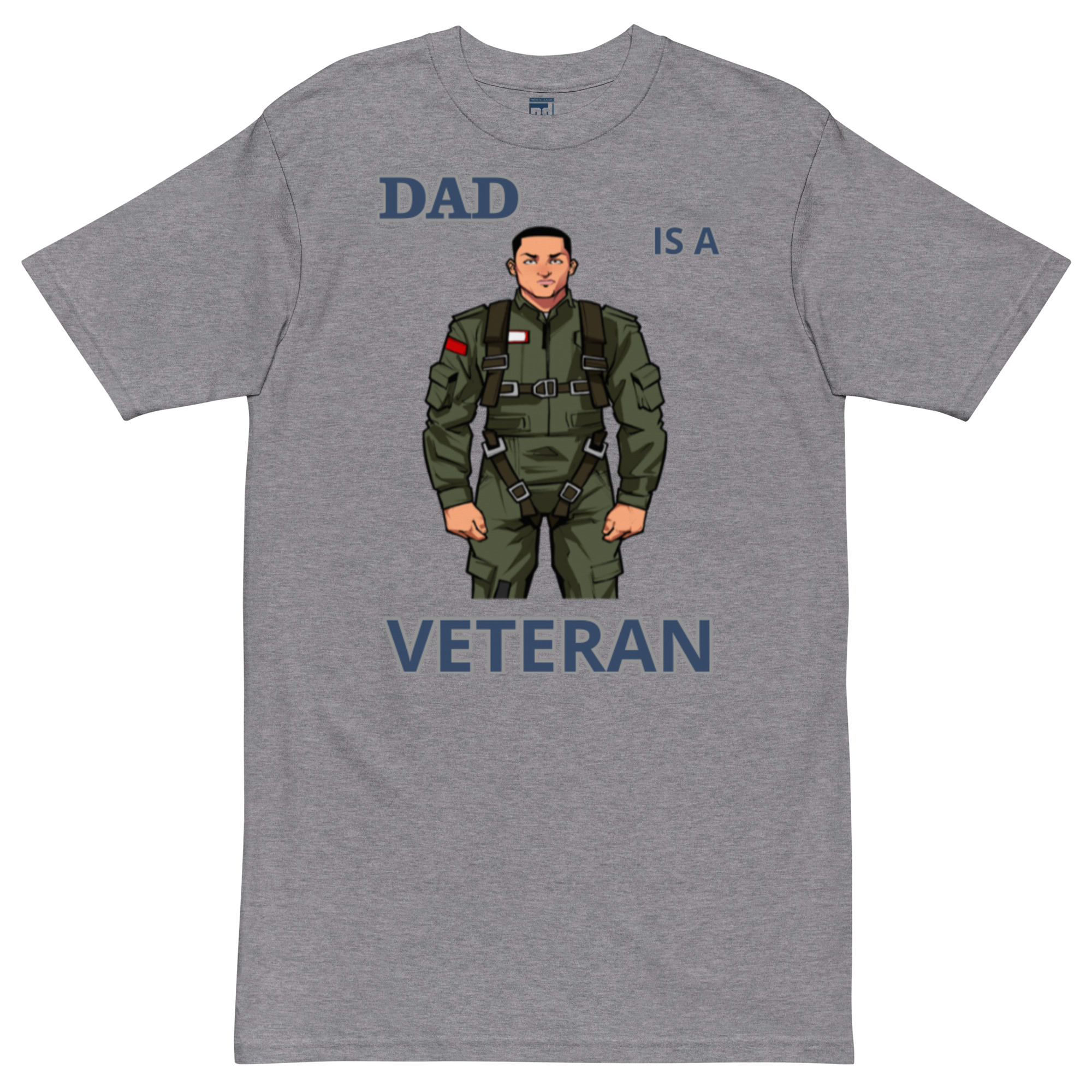 DAD IS A VETERAN TOO FOWER Tee - Image 3