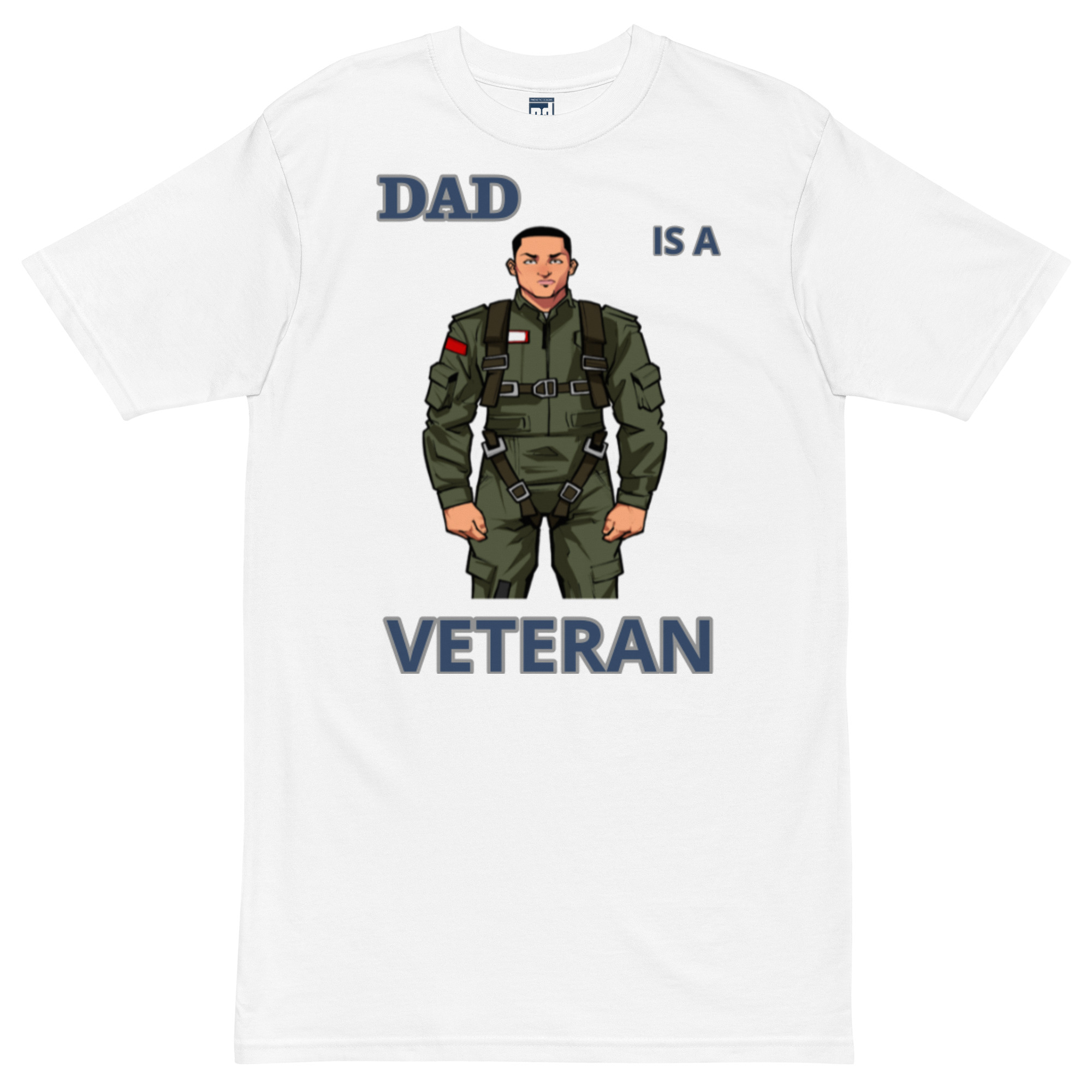 DAD IS A VETERAN TOO FOWER Tee - Image 5