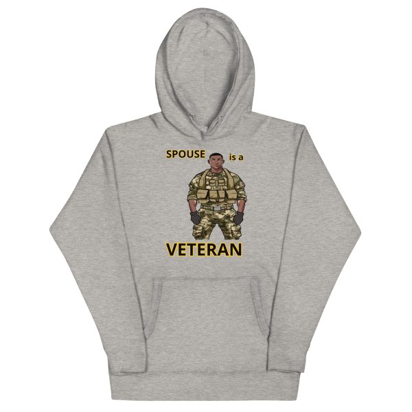SPOUSE IS A VETERAN TOO FOWER Unisex Hoodie - Image 3