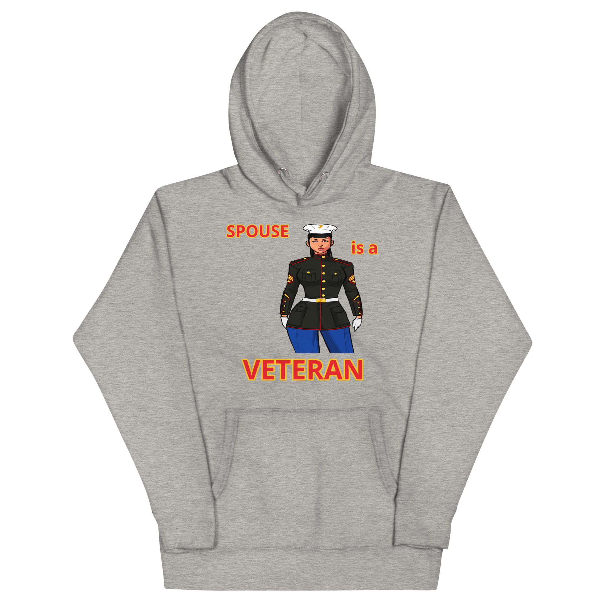 SPOUSE IS A VETERAN TOO FOWER Unisex Hoodie - Image 3