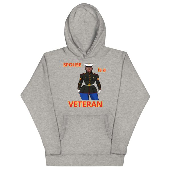 SPOUSE IS A VETERAN TOO FOWER Unisex Hoodie - Image 3