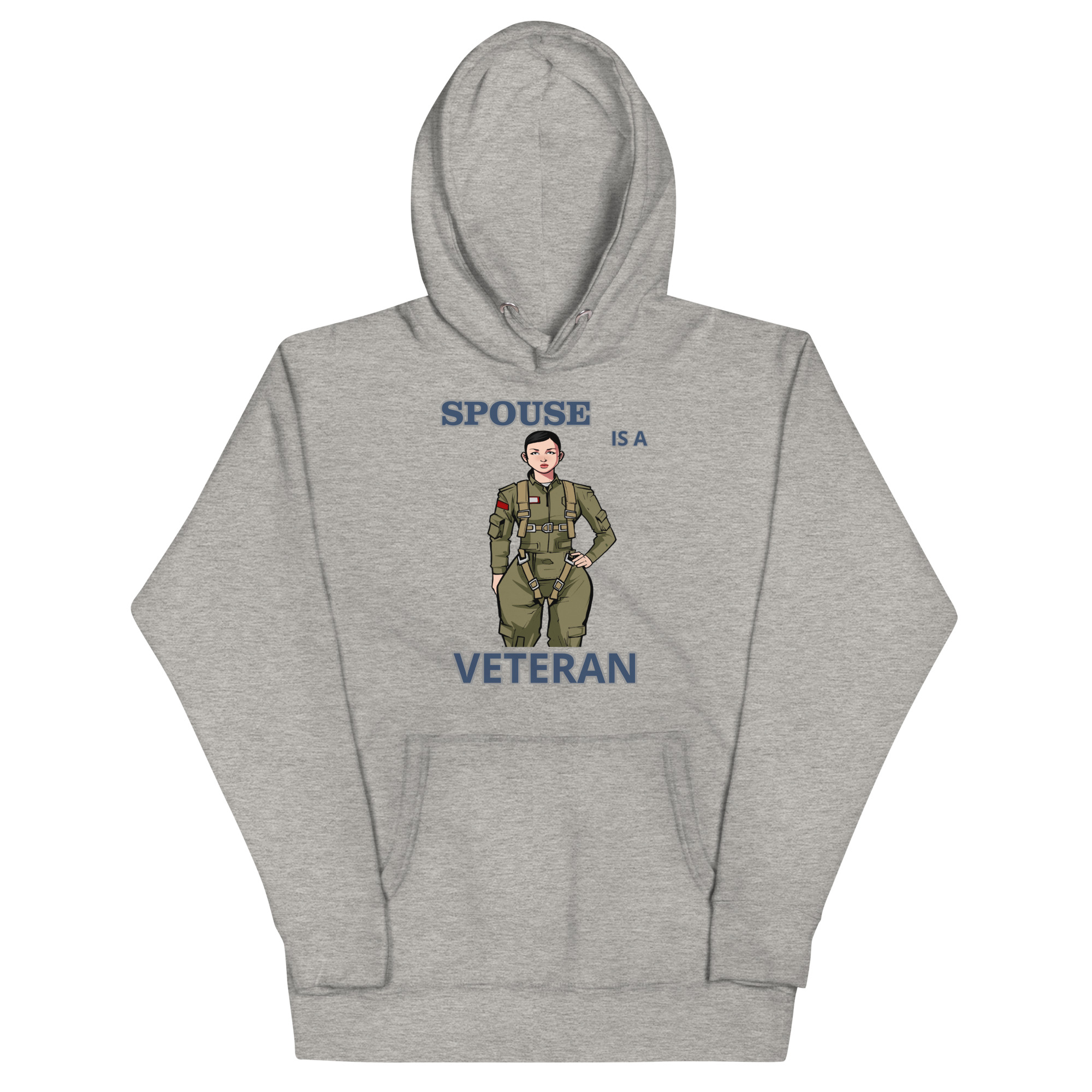 SPOUSE IS A VETERAN TOO FOWER Unisex Hoodie - Image 3