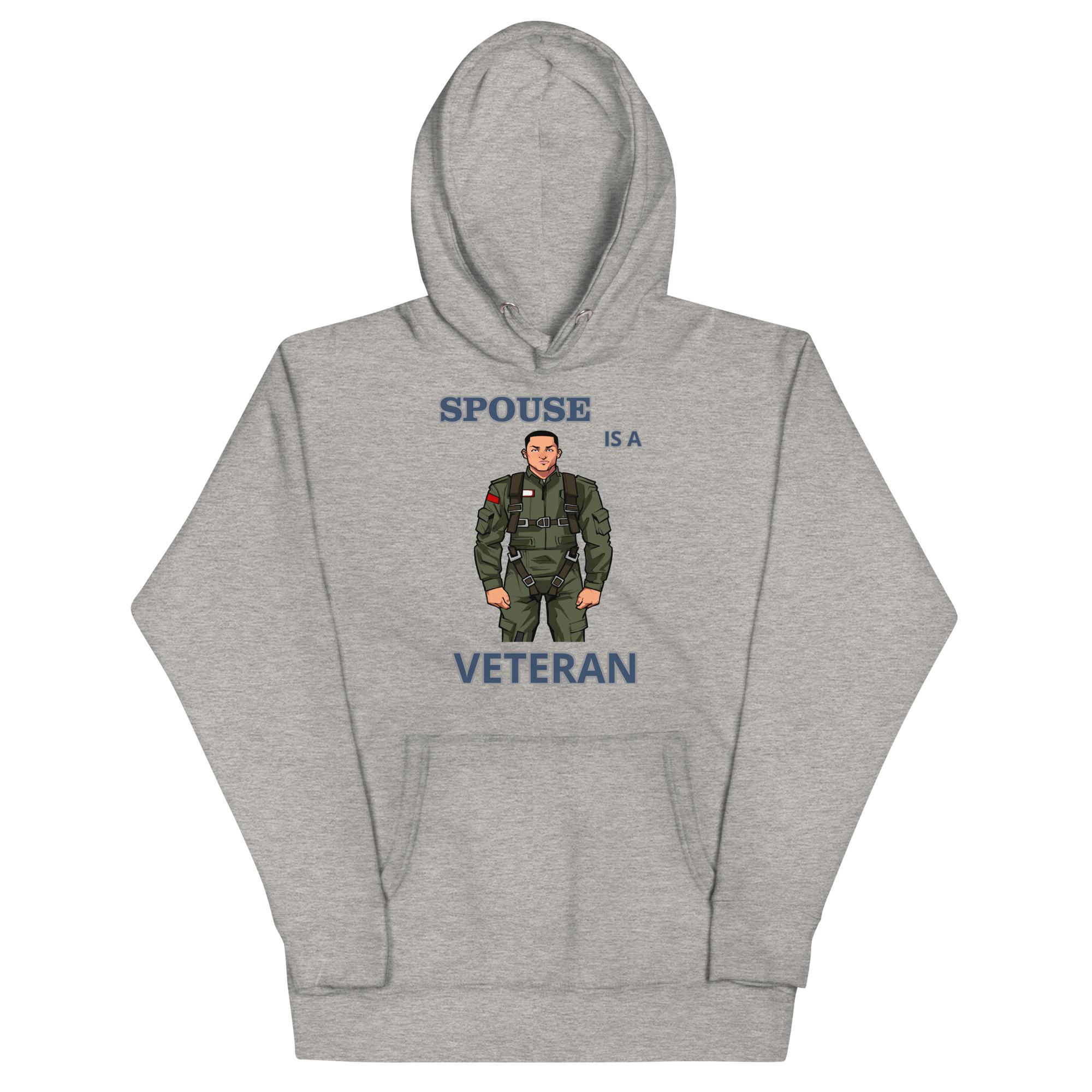 SPOUSE IS A VETERAN TOO FOWER Unisex Hoodie - Image 3