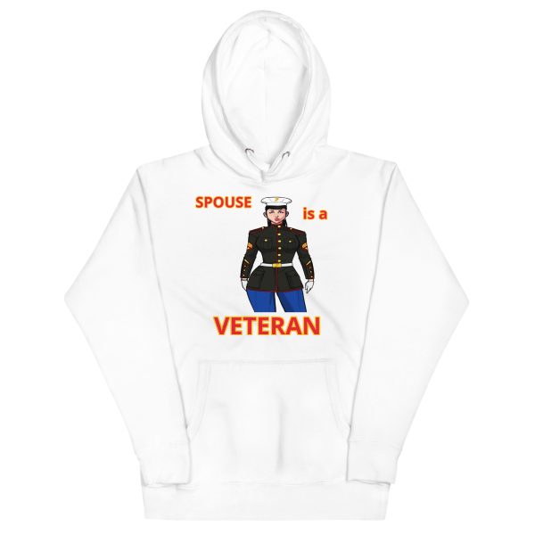 SPOUSE IS A VETERAN TOO FOWER Unisex Hoodie - Image 5