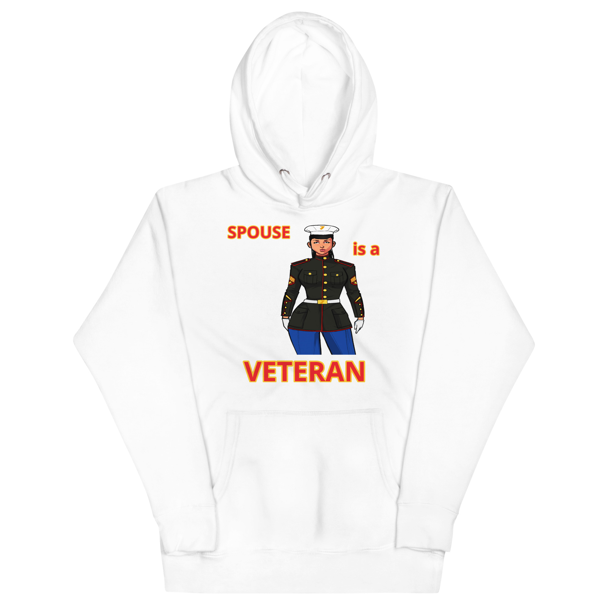 SPOUSE IS A VETERAN TOO FOWER Unisex Hoodie - Image 5