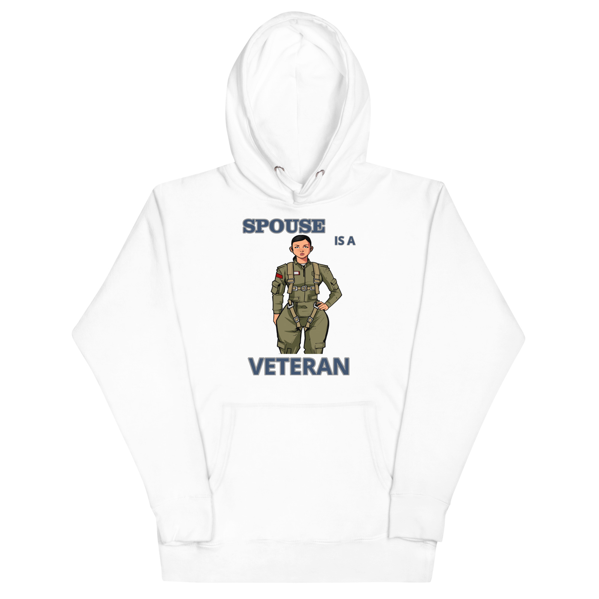 SPOUSE IS A VETERAN TOO FOWER Unisex Hoodie - Image 5