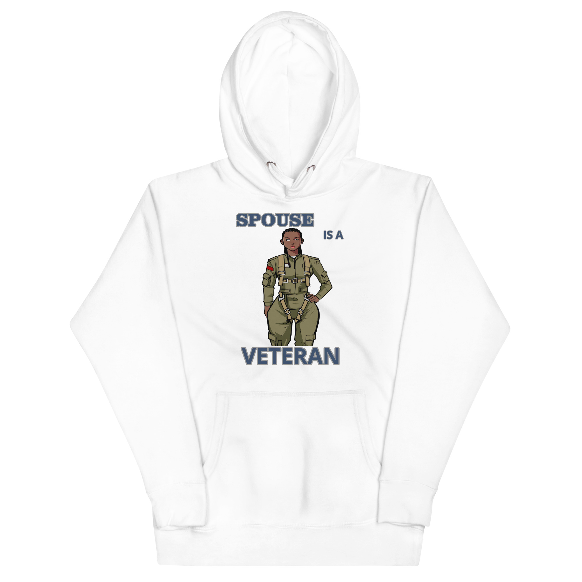SPOUSE IS A VETERAN TOO FOWER Unisex Hoodie - Image 5