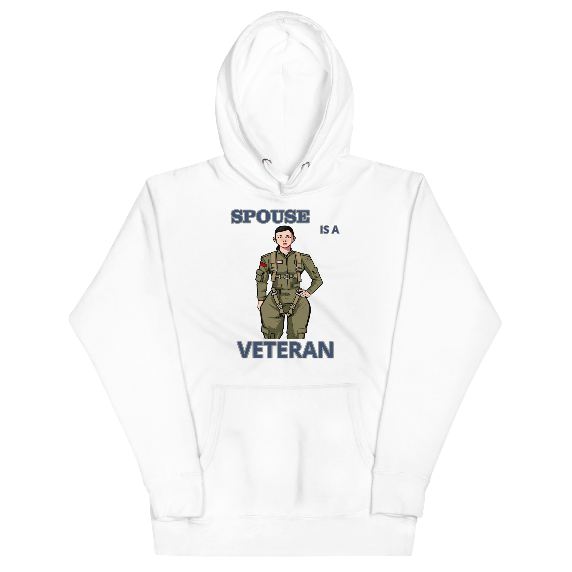 SPOUSE IS A VETERAN TOO FOWER Unisex Hoodie - Image 5