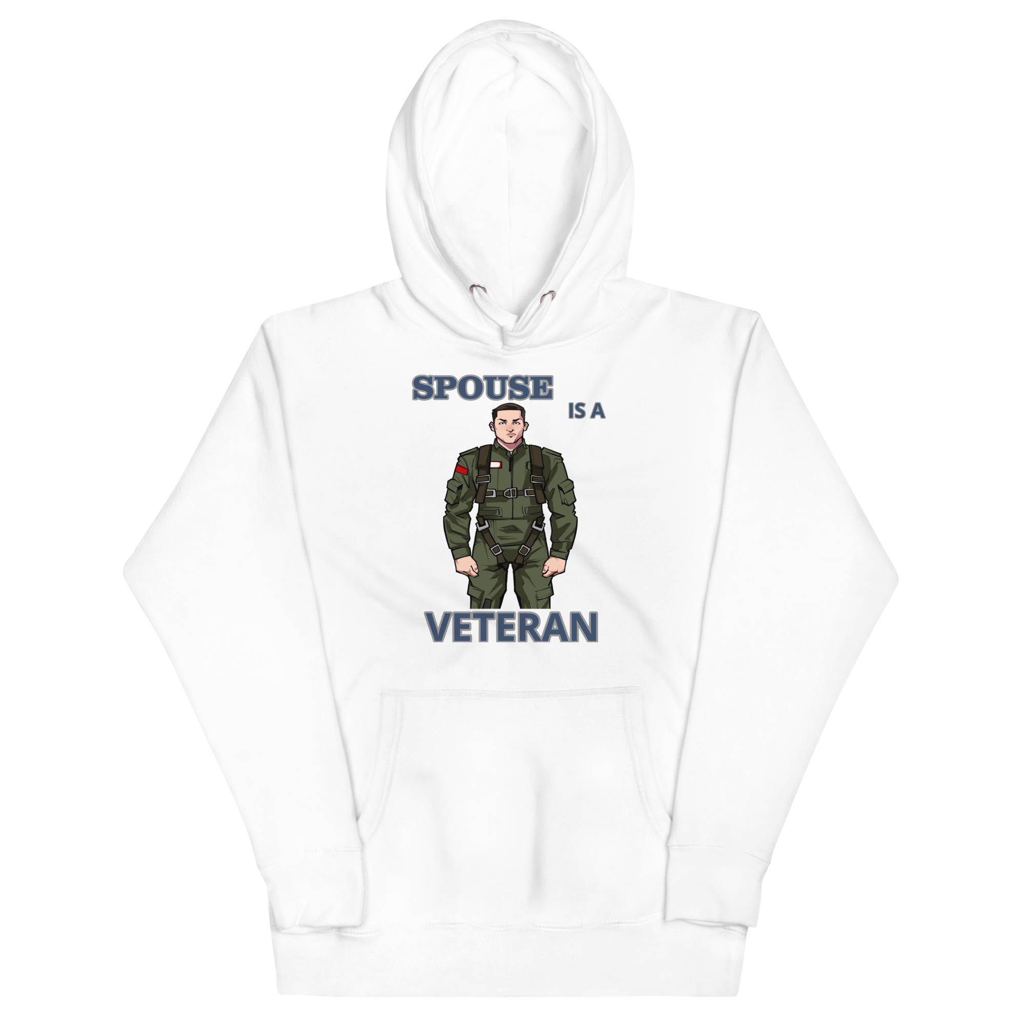 SPOUSE IS A VETERAN TOO FOWER Unisex Hoodie - Image 5