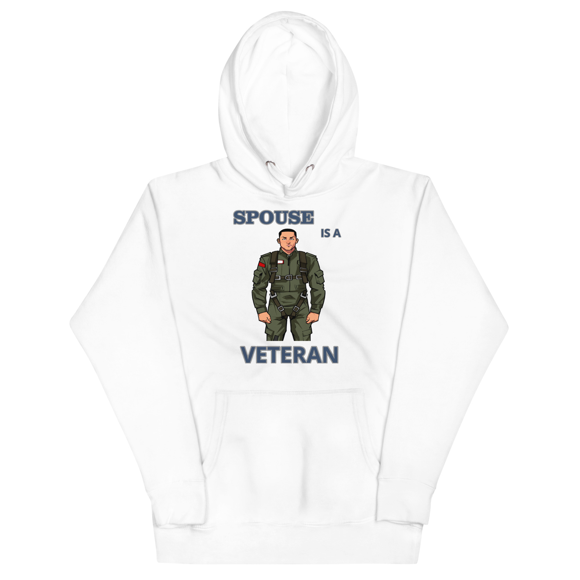 SPOUSE IS A VETERAN TOO FOWER Unisex Hoodie - Image 5
