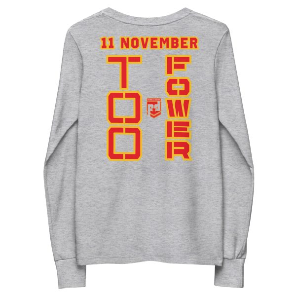 MOM IS A VETERAN TOO FOWER Youth Long Sleeve Tee - Image 4
