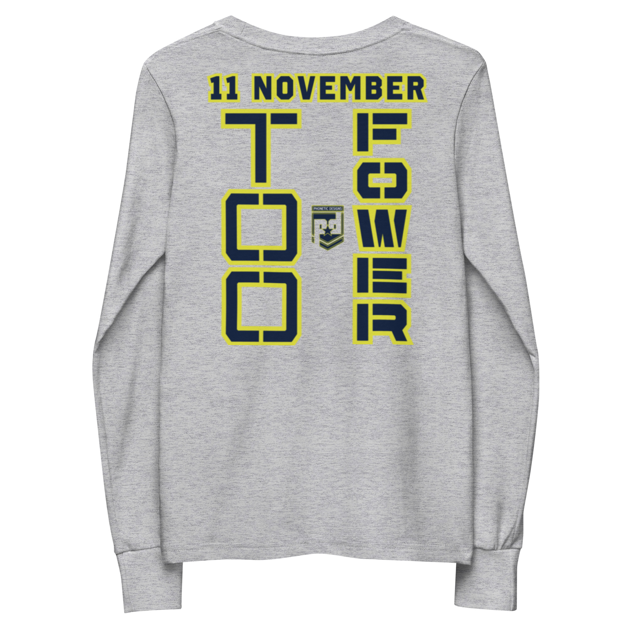 MOM IS A VETERAN TOO FOWER Youth Long Sleeve Tee - Image 4